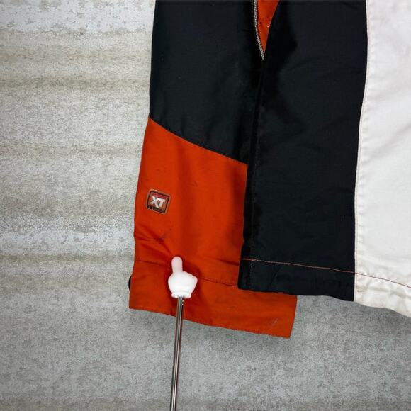 Vintage 90s Spyder Windbreaker Ski Jacket Mens XL Burnt Orange Black Full Zip - Picture 8 of 11